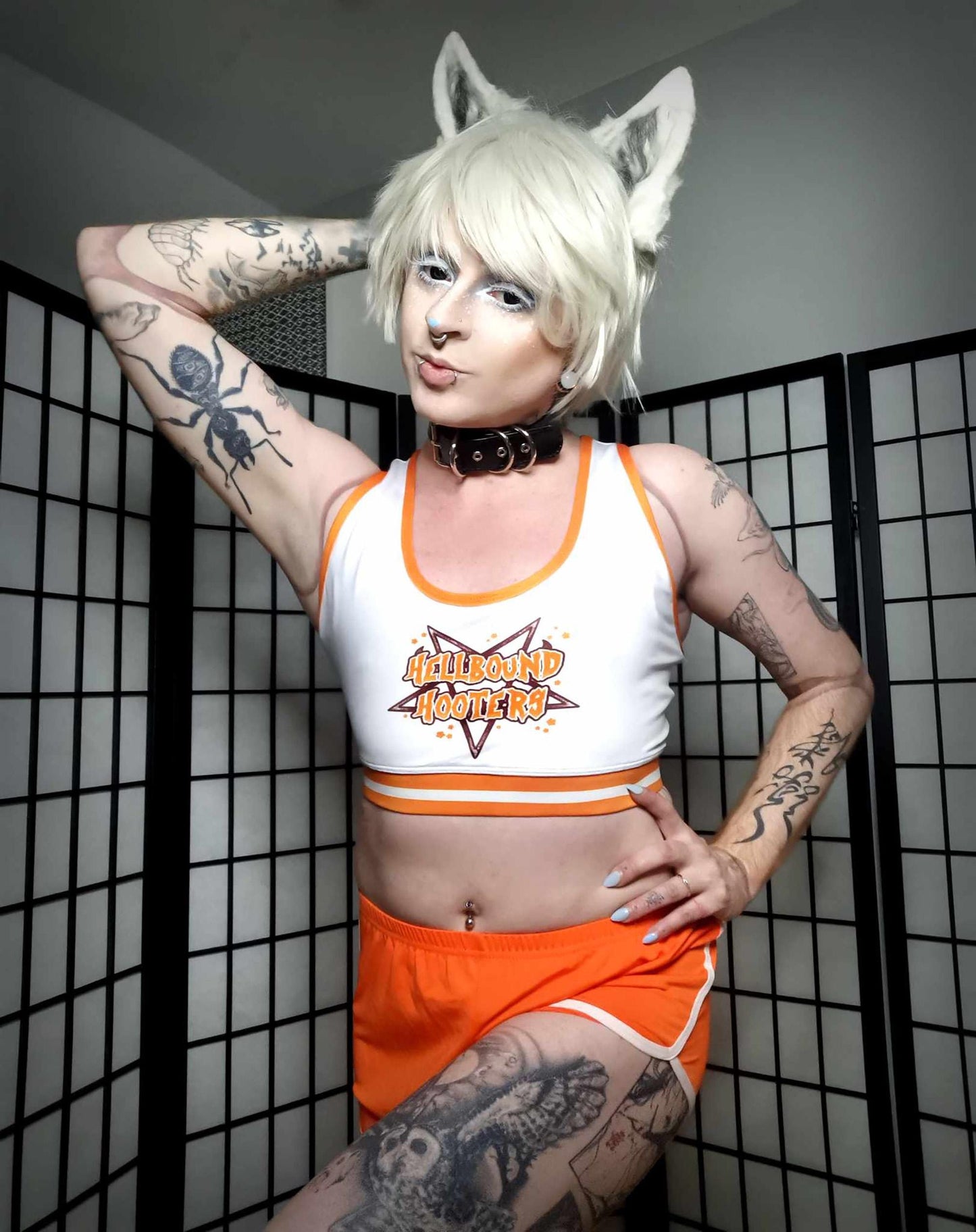 Hellbound Hooters Cosplay & Sports Bra Style Crop Top