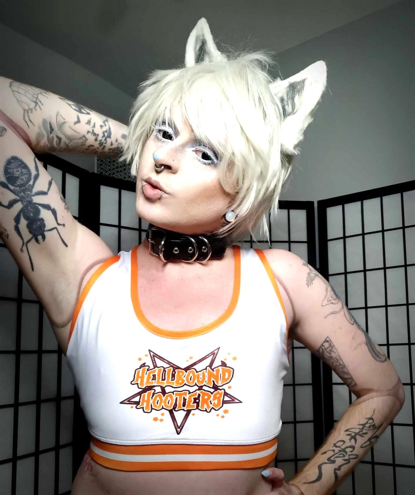 Hellbound Hooters Cosplay & Sports Bra Style Crop Top