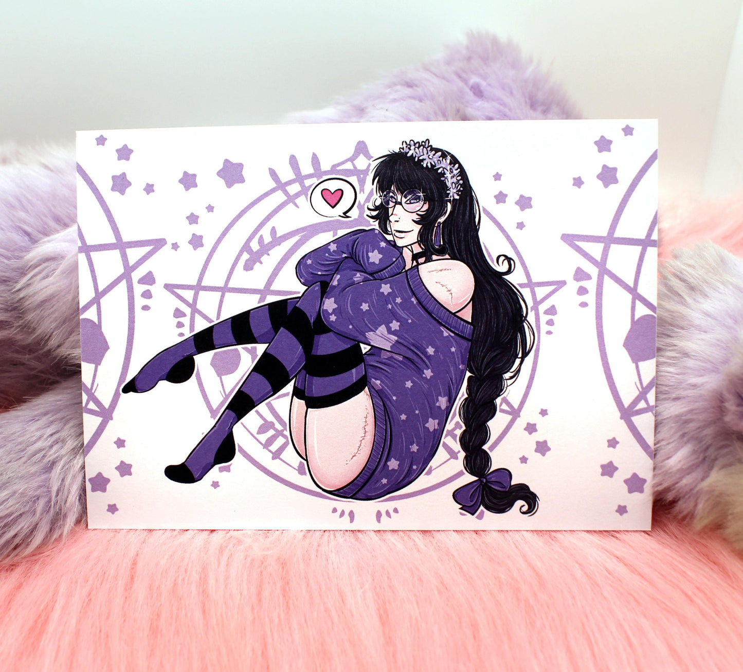 Ginzin Thigh Highs and Jumper A6 Print - The Nightingale Dragon Series