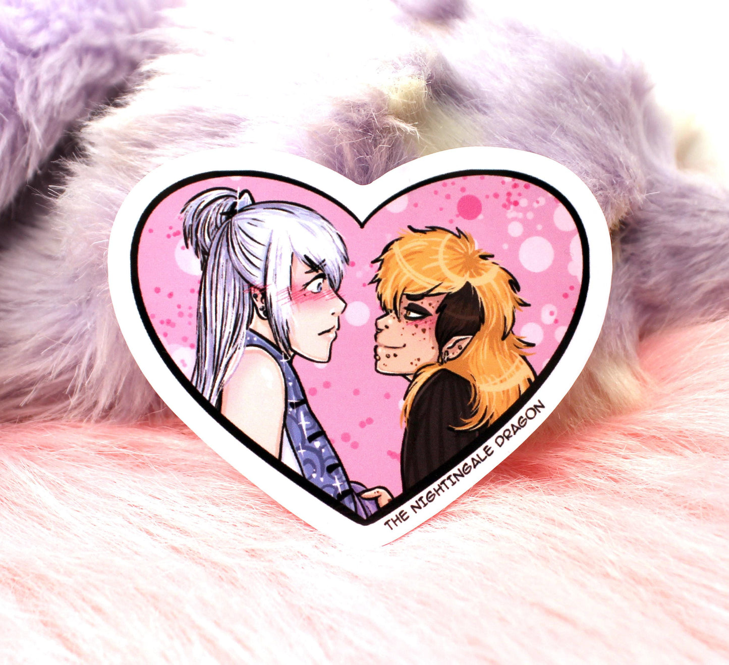 Branwren Heart Sticker (7cm) - The Nightingale Dragon Series