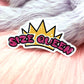 Size Queen Gay Crown Sticker (7cm)