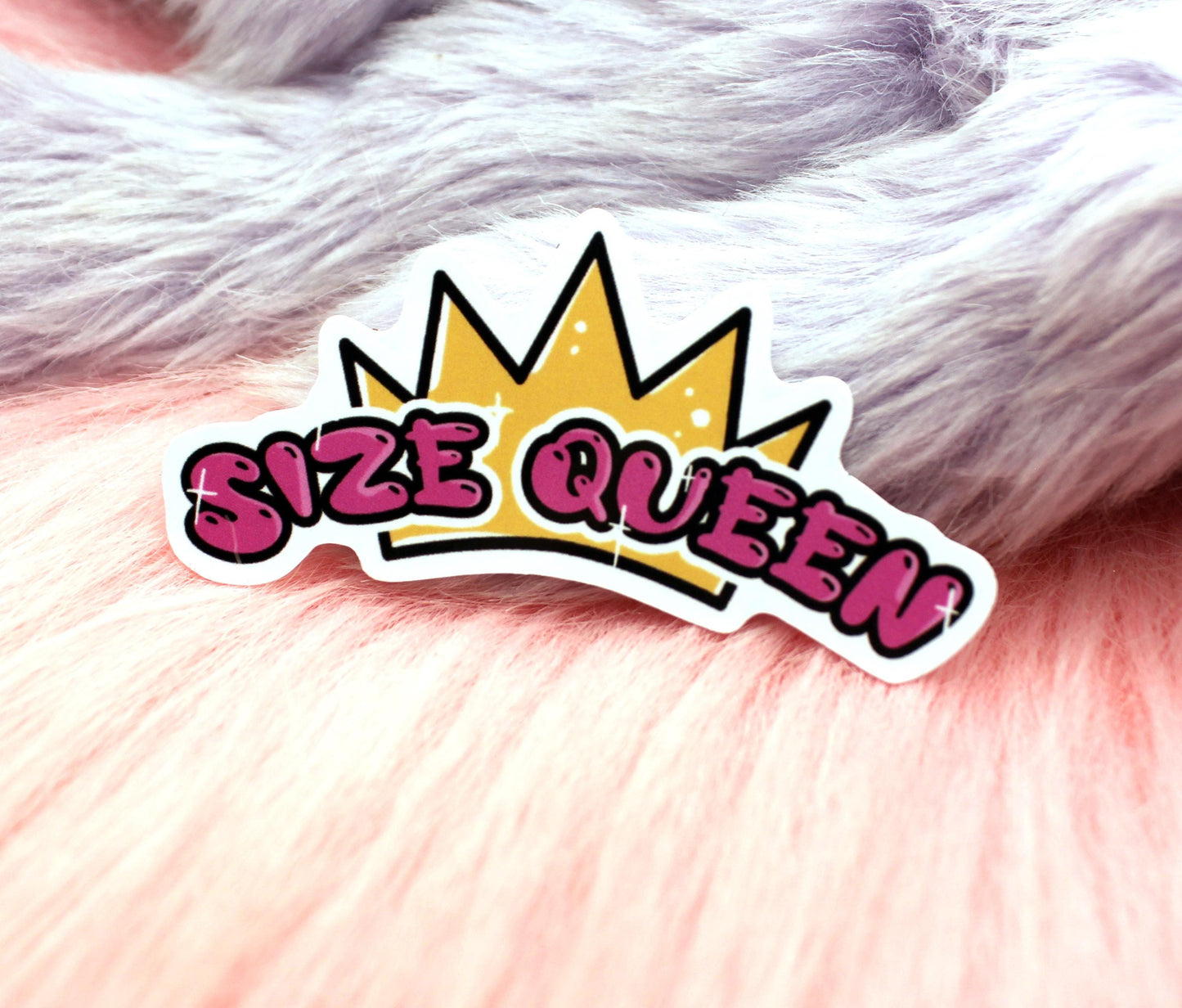 Size Queen Gay Crown Sticker (7cm)