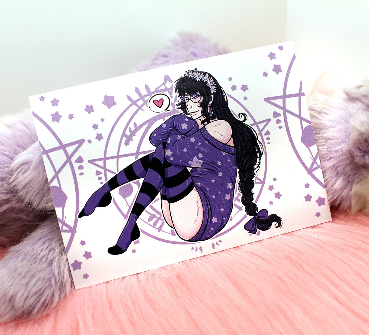 Ginzin Thigh Highs and Jumper A6 Print - The Nightingale Dragon Series