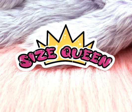 Size Queen Gay Crown Sticker (7cm)