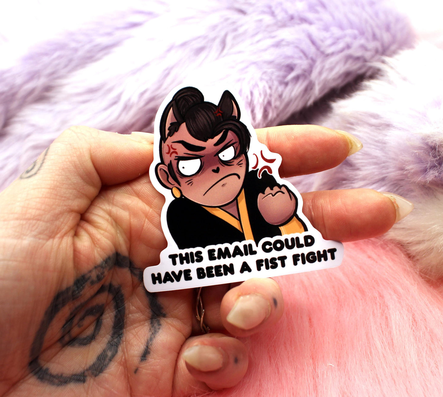 This Email Could Have Been a Fist Fight Sticker (7cm) - The Nightingale Dragon Series