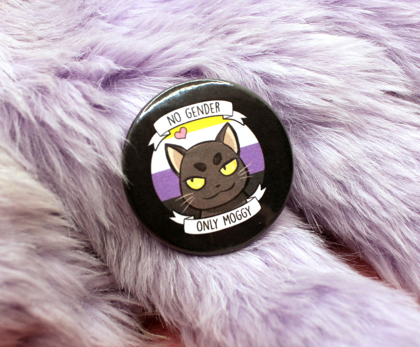 No Gender Only Moggy Badge (38mm)