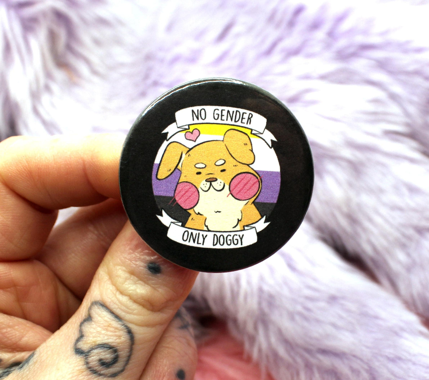 No Gender Only Doggy Badge (38mm)