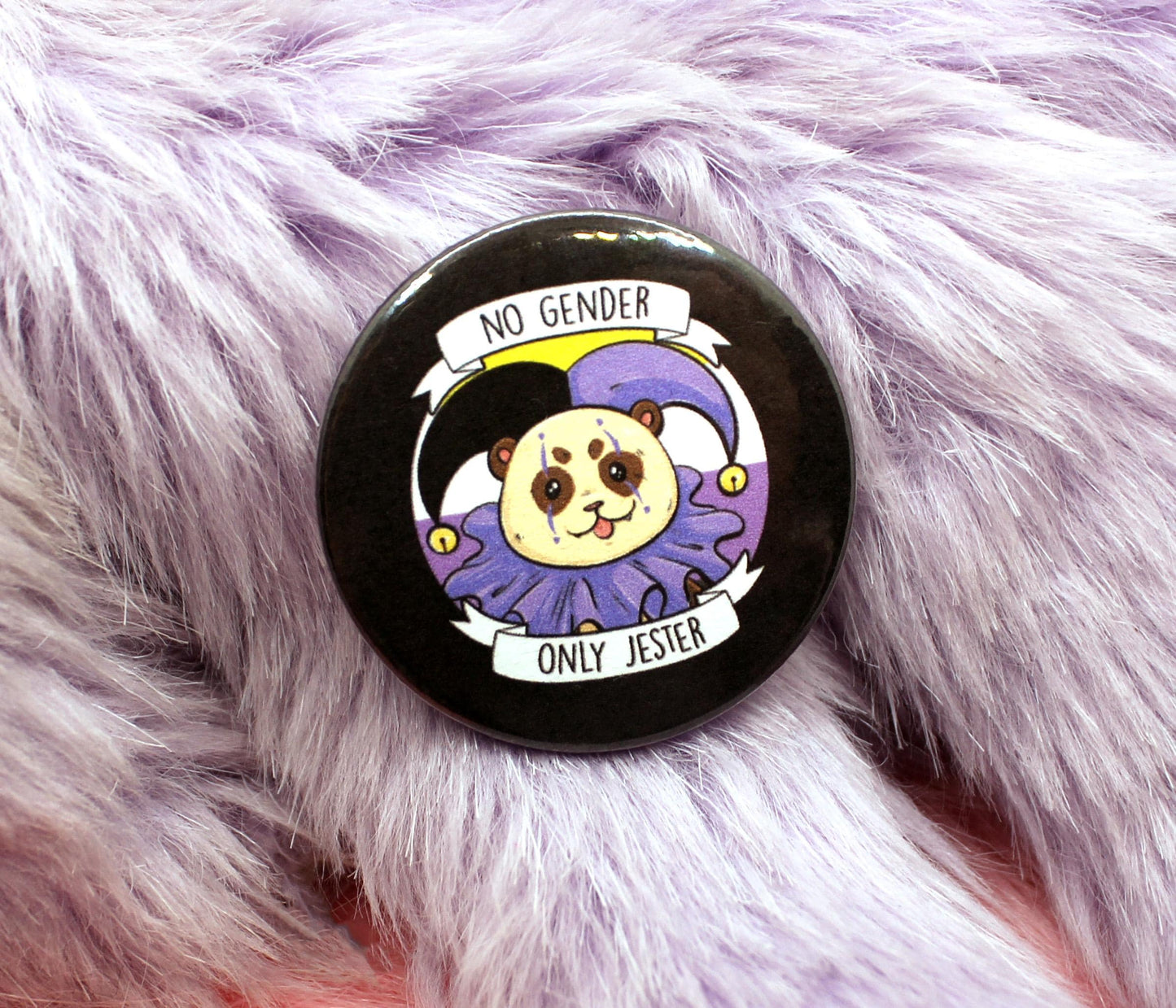 No Gender Only Jester Ferret Badge (38mm)