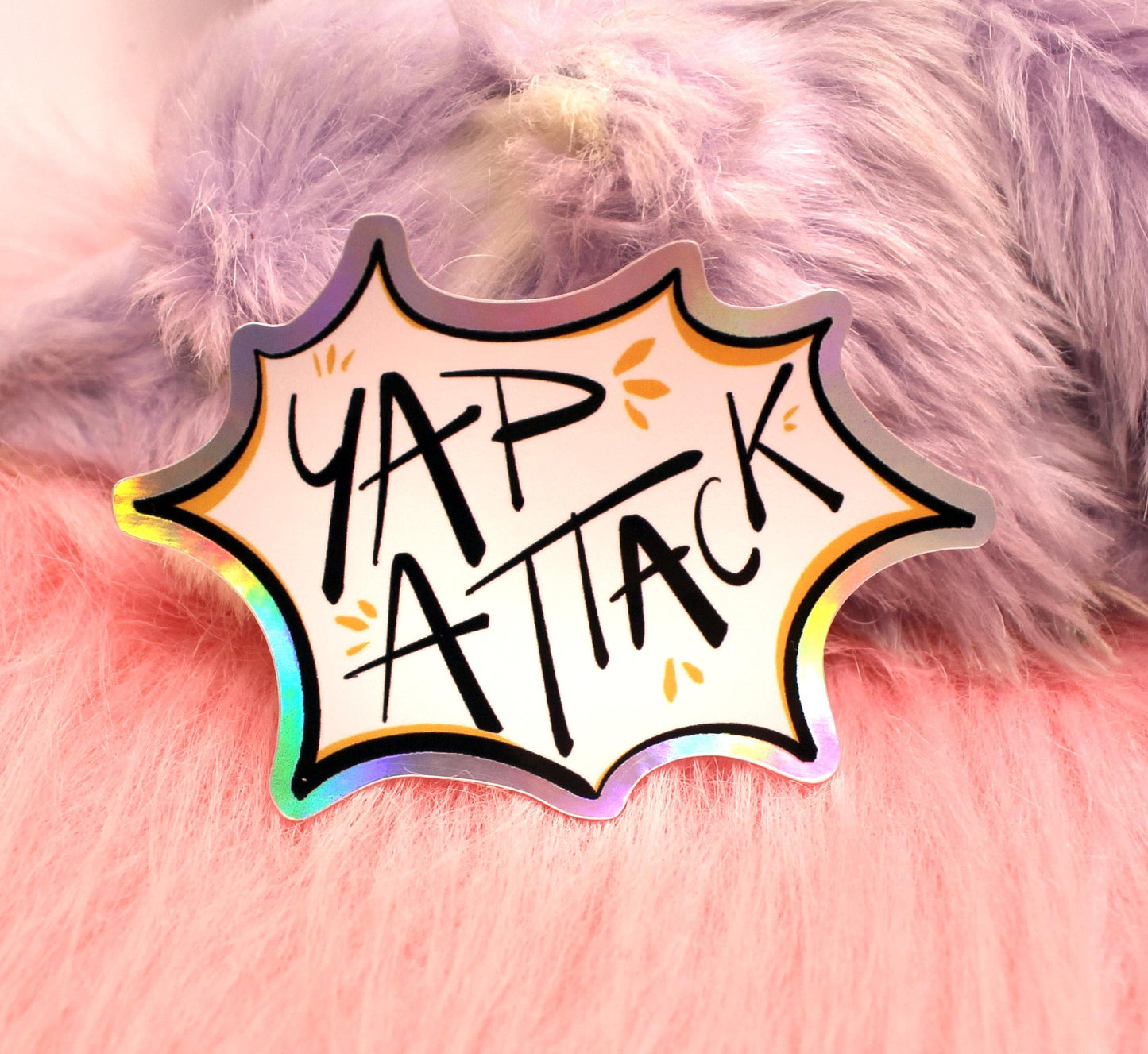 Yap Attack Holographic Sticker (7cm)