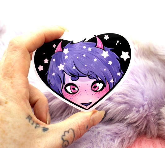 Bapho-Chan Heart Sticker (6cm)