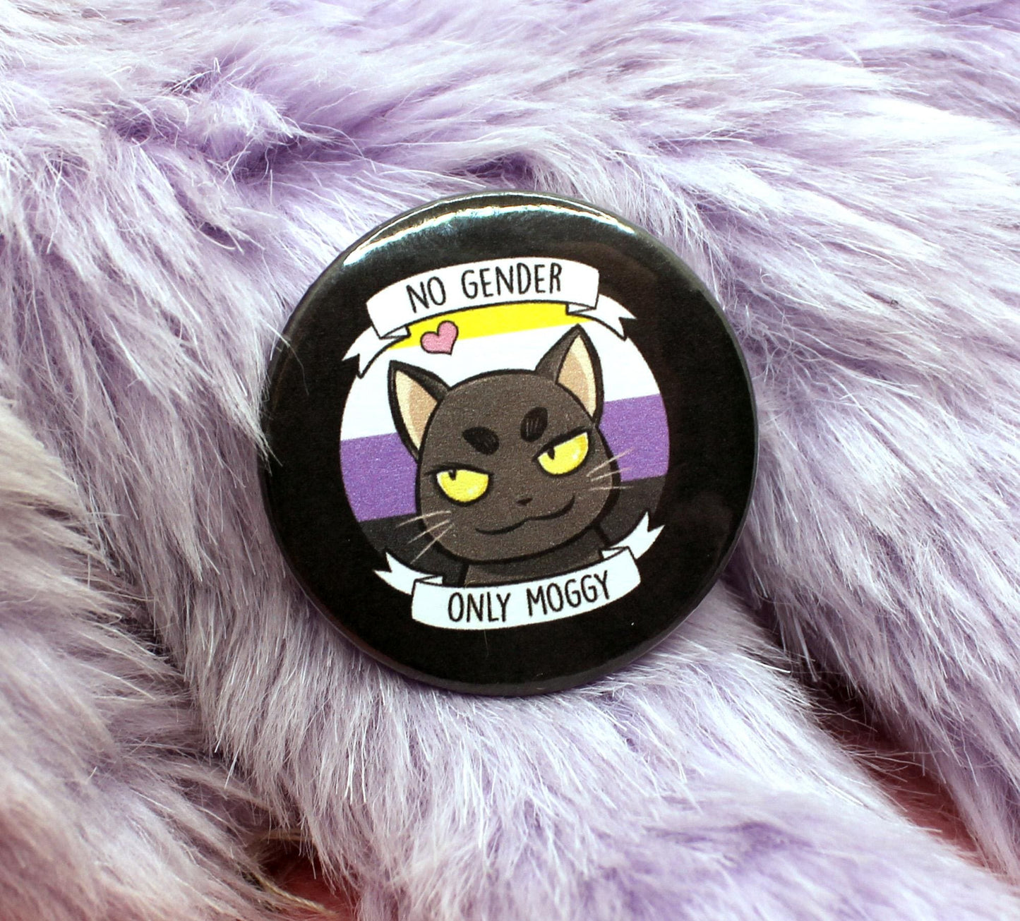 No Gender Only Moggy Badge (38mm)