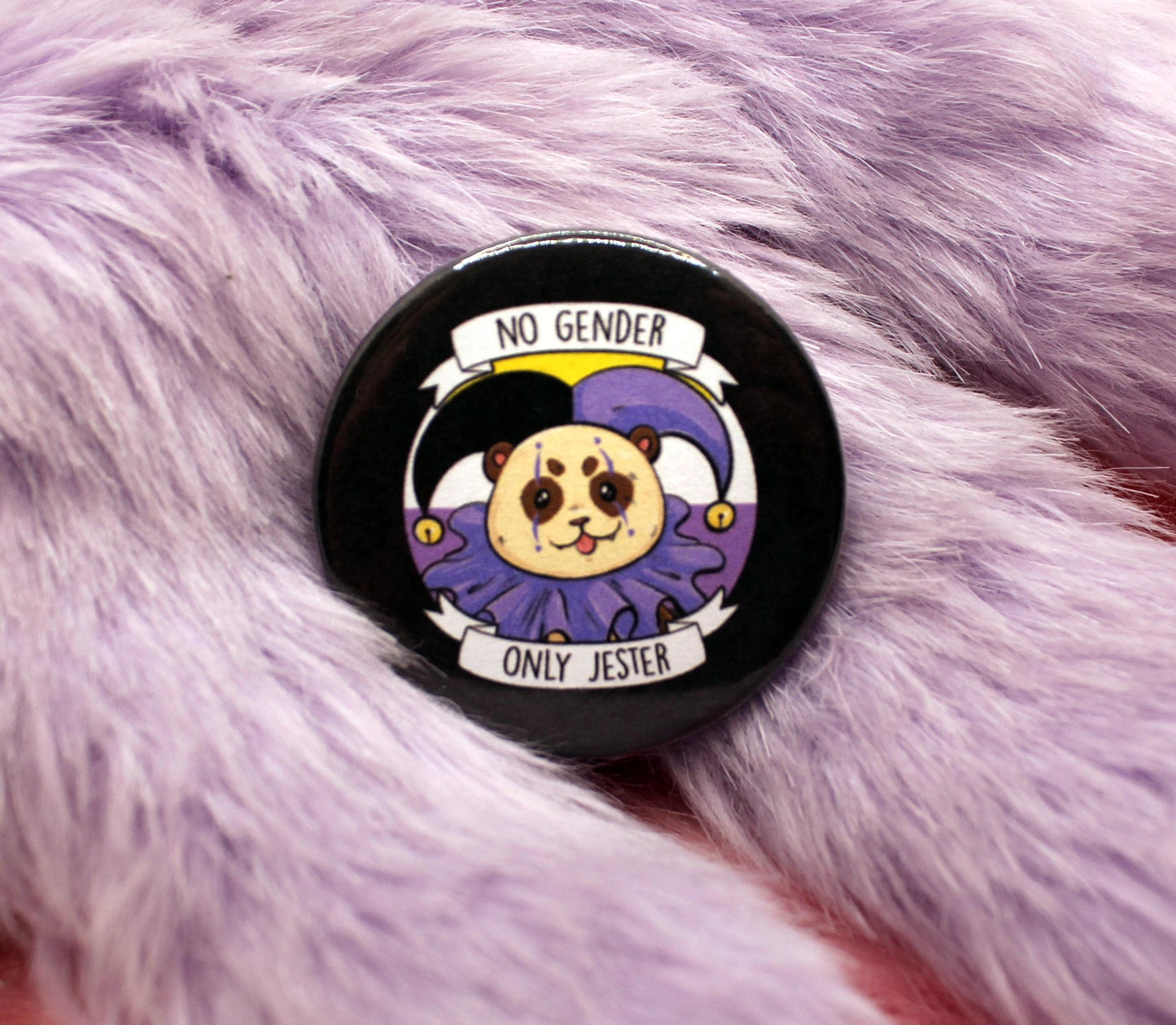 No Gender Only Jester Ferret Badge (38mm)