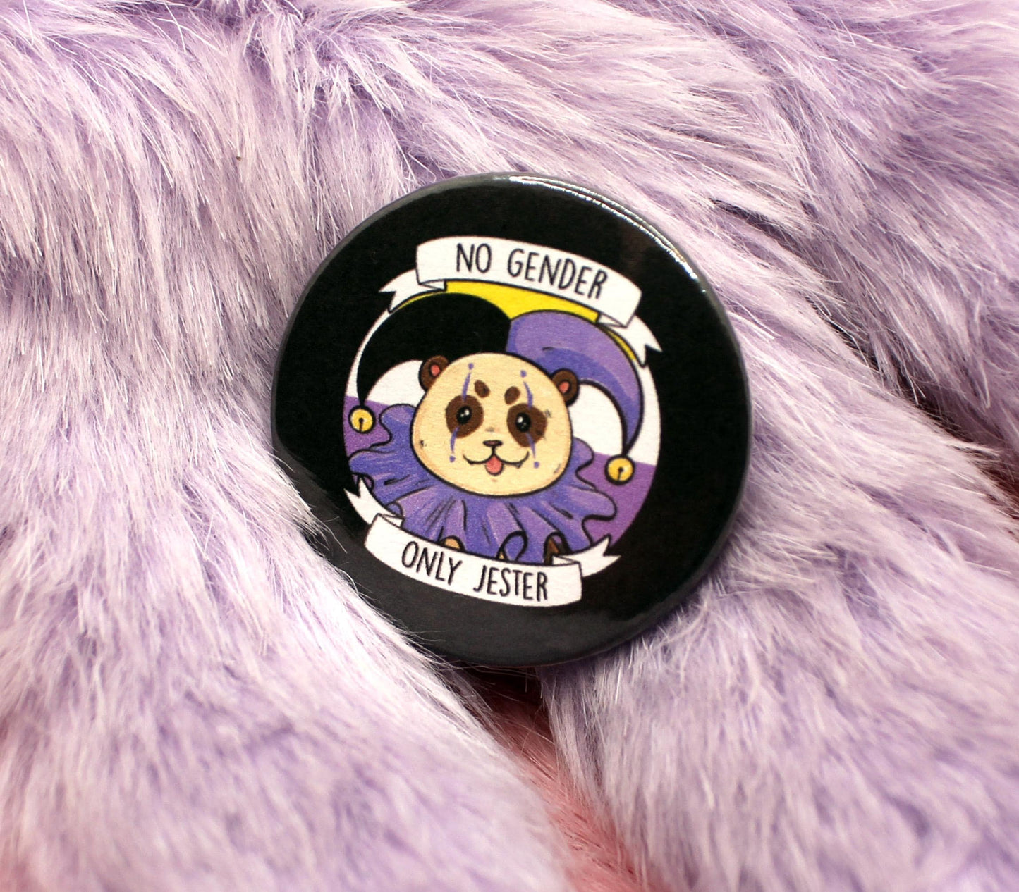 No Gender Only Jester Ferret Badge (38mm)