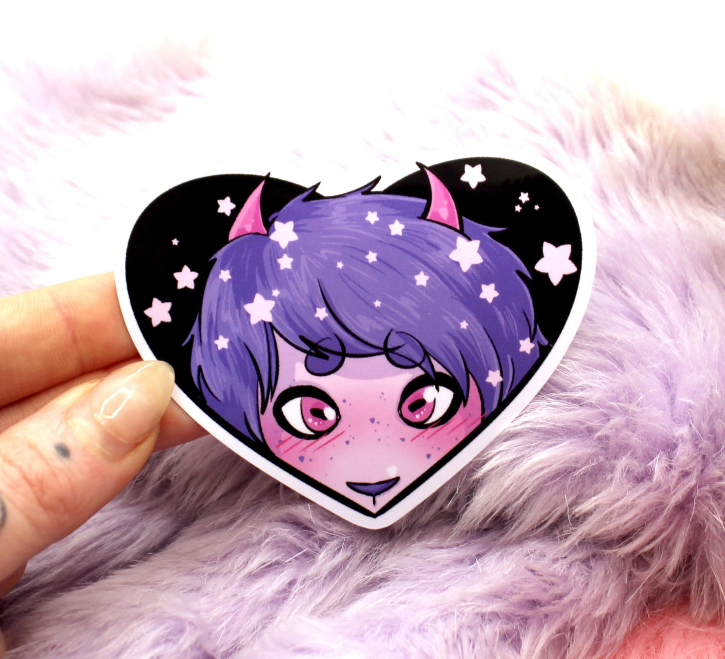 Bapho-Chan Heart Sticker (6cm)