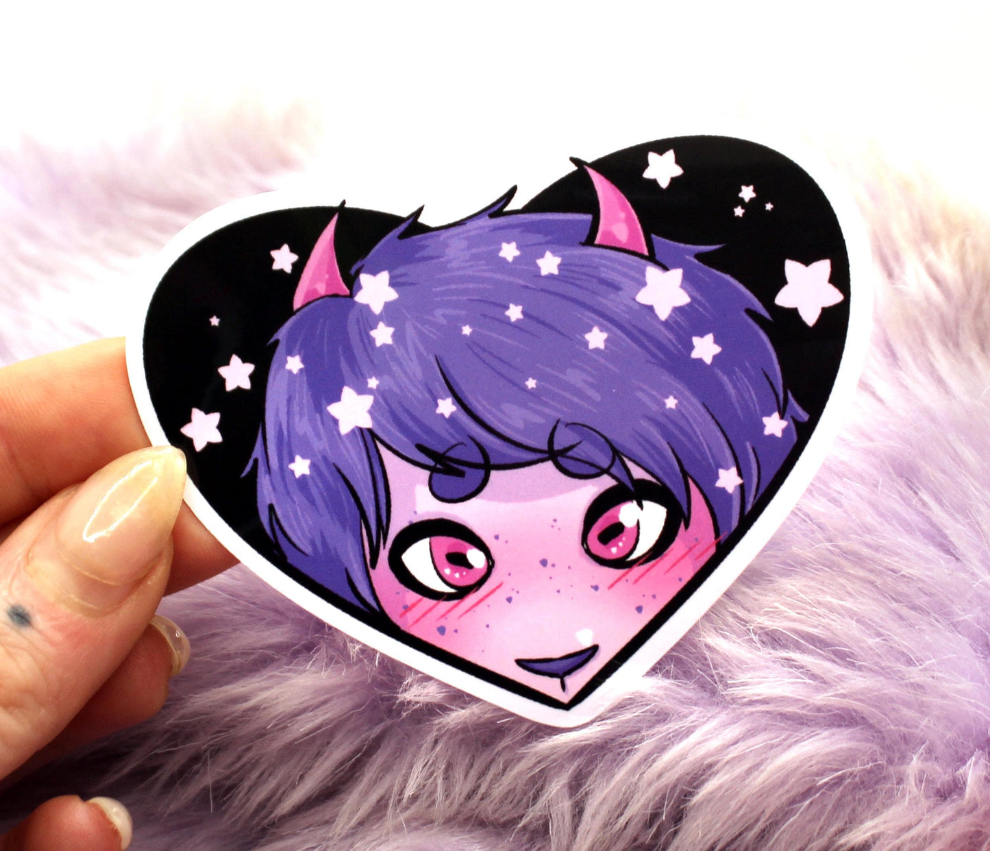 Bapho-Chan Heart Sticker (6cm)