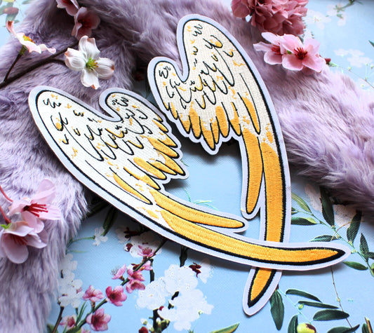 Jumbo Angel Wings Matching Iron-On Patch Set (26cm)