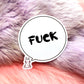 FUCK Bunny Speech Bubble 6cm Sticker