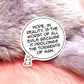 Nihilistic Quote Hope Bunny Speech Bubble 6cm Sticker