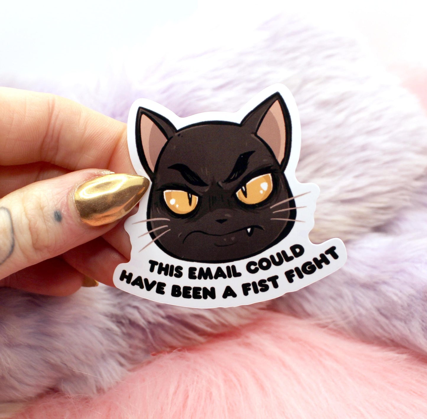 This Email Could Have Been a Fist Fight Cat Sticker (7cm)