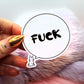 FUCK Bunny Speech Bubble 6cm Sticker