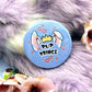 Pup Prince Blue Dog Furry Circular Badge (38mm)