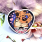 Mutt Slut Furry Heart Sticker (6cm)