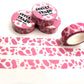 Pink Strawberry Milk Cow Print Washi Tape (1.5cm x 10m)