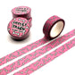 Pink and White Dog Bones Print Washi Tape (1.5cm x 10m)