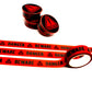 Red Danger Beware Print Washi Tape (1.5cm x 10m)