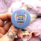 Pup Prince Blue Dog Furry Circular Badge (38mm)