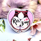Rope Bunny White Rabbit Shibari Furry Heart Sticker (6cm)