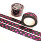 Pink Rose Foil Paw Print Washi Tape (1.5cm x 10m)