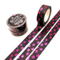 Pink Rose Foil Paw Print Washi Tape (1.5cm x 10m)