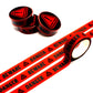 Red Danger Beware Print Washi Tape (1.5cm x 10m)