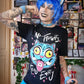 Kpop Demon Hunters Derpy Tiger No Thoughts Head Empty Black T-shirt (S-4XL)