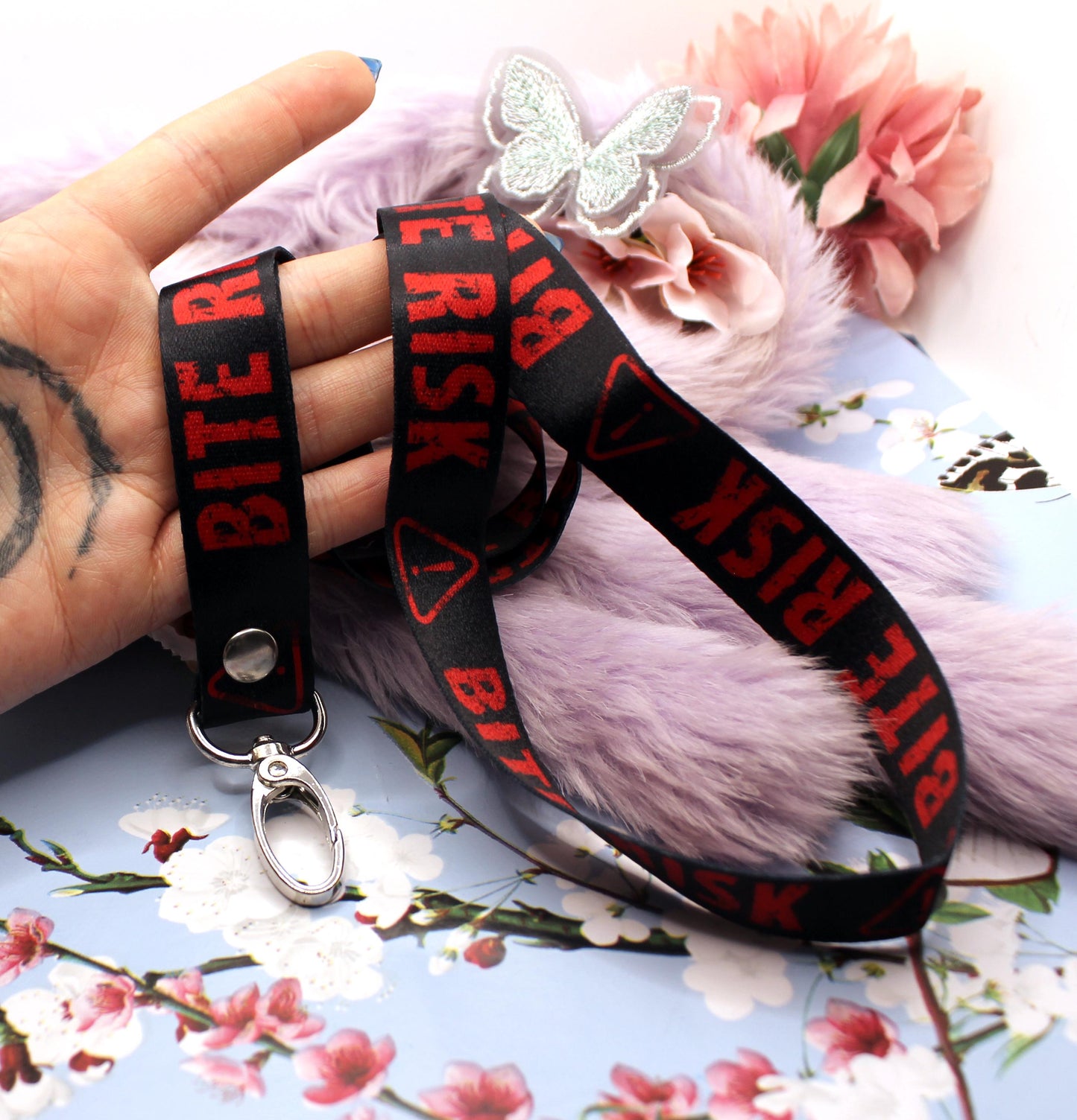 Bite Risk Black and Red 90cm Lanyard