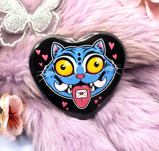 Kpop Demon Hunters Derpy Tiger Heart Badge (55mm)