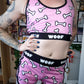 Pink Woof Woof Gym Shorts (Sizes S-4XL)