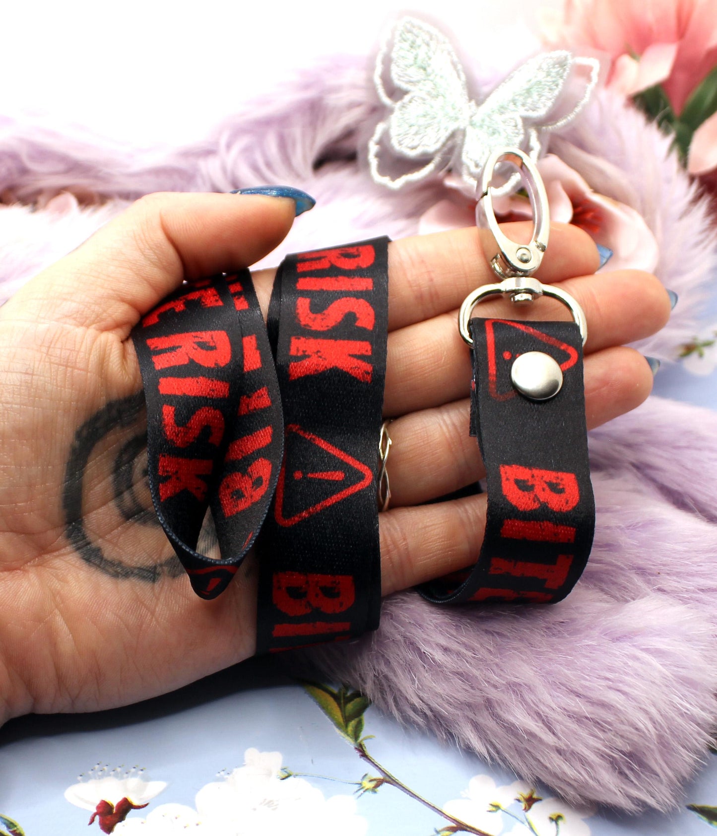 Bite Risk Black and Red 90cm Lanyard