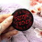 Shizun Fucker Large Circular Badge (58mm) - Danmei Inspired Scum Villain MXTX Husky and his White Cat Shizun Erha