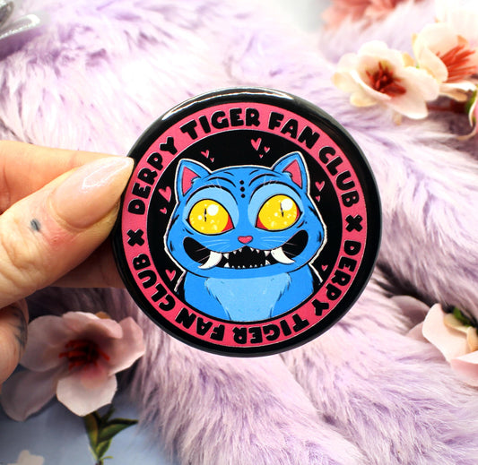 Derpy Tiger Fan Club Large Circular Badge (58mm) - Kpop Demon Hunters