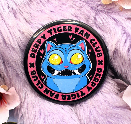 Derpy Tiger Fan Club Large Circular Badge (58mm) - Kpop Demon Hunters