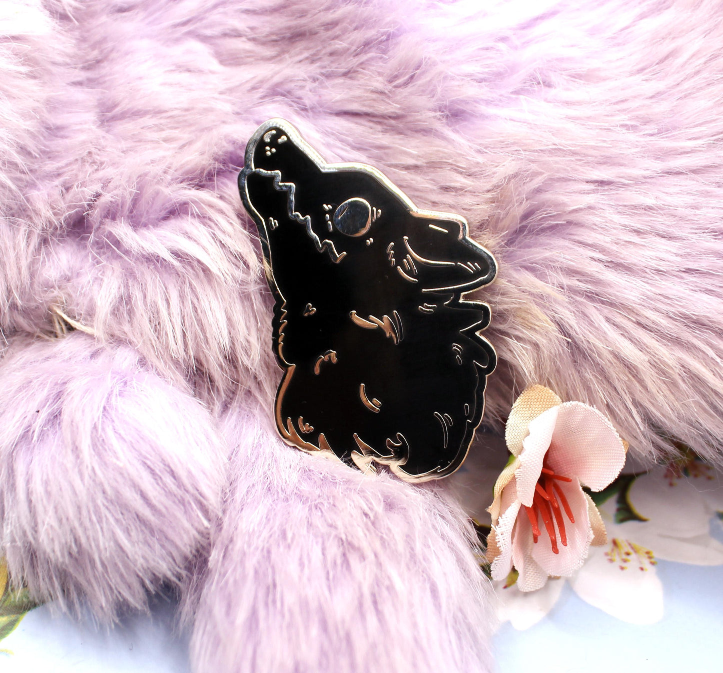 Werewolf Enamel Pin (A Grade, Hard, Silver Nickel)