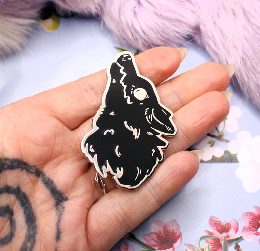 Werewolf Enamel Pin (A Grade, Hard, Silver Nickel)