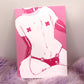 Furry Femboy Pink and White Fox A6 Print