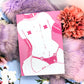 Furry Femboy Pink and White Fox A6 Print