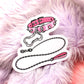 Pink Dog Collar and Lead Sticker (7cm)