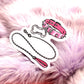Pink Dog Collar and Lead Sticker (7cm)
