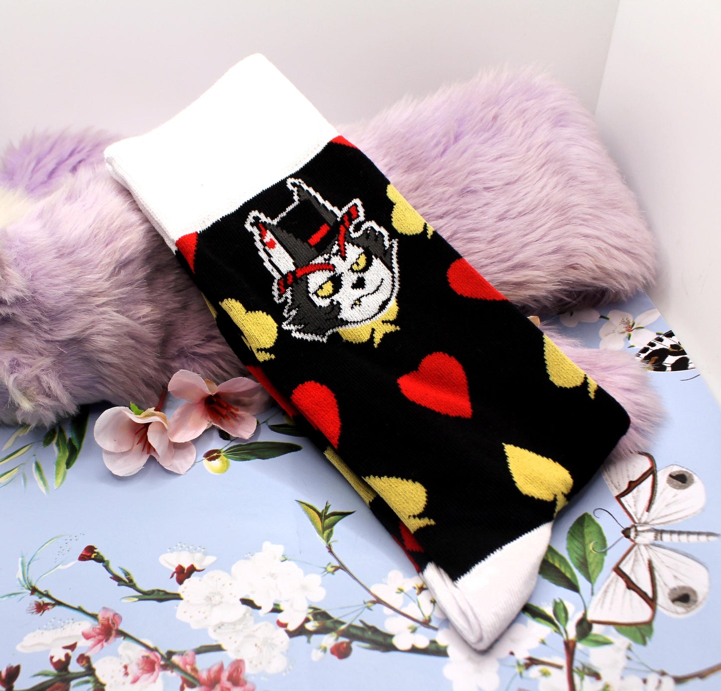Hazbin Hotel Husk Crew Socks (Size 3-9 UK)