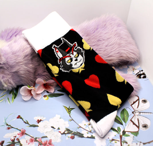 Hazbin Hotel Husk Crew Socks (Size 3-9 UK)